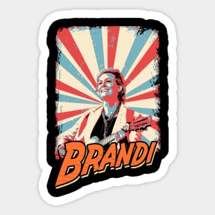 brandi vintage poster Sticker